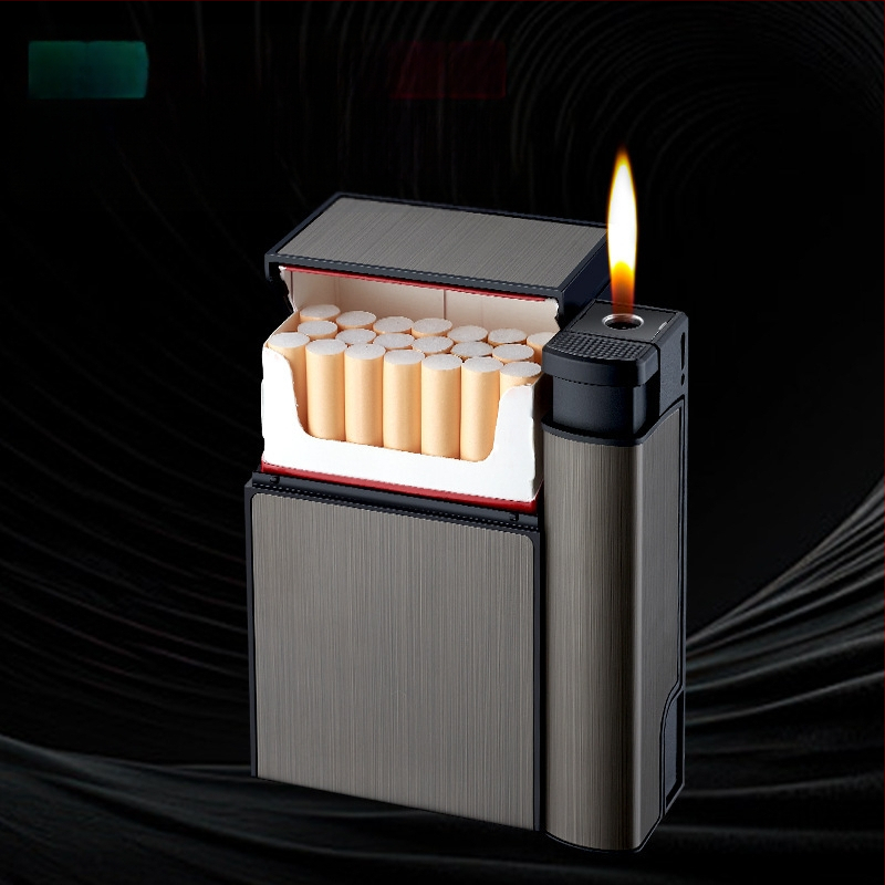 Personalizēta pārnēsājama cigarešu maciņa uguņošana, integrēta divējāda lietojuma cigarešu maciņa, trīs vienā radoša cigarešu maciņa drauga dāvanām vairumtirdzniecībā