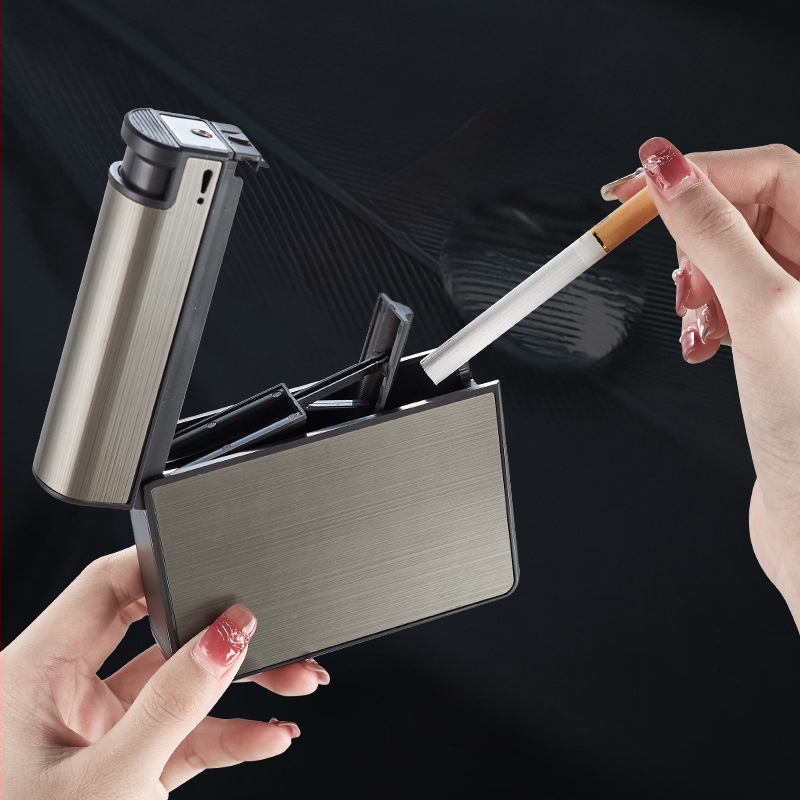 YH103 eemaldatav tulemasina sigaretiümbris integreeritud 20 paksendatud niiskuskindla hulgimüügi suitsetamiskomplekt