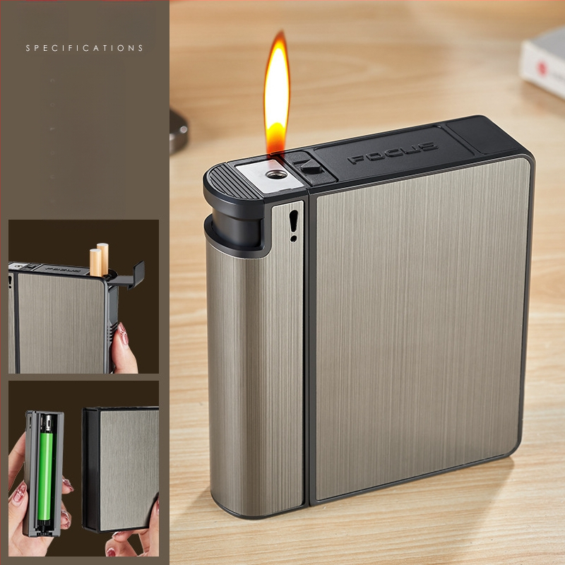 Focus Manufacturer muški automatski upaljač za cigarete s pakiranjem od 20 komada, odvojivi, višenamjenski metalni, dvostruke namjene, otporan na pritisak i vlagu