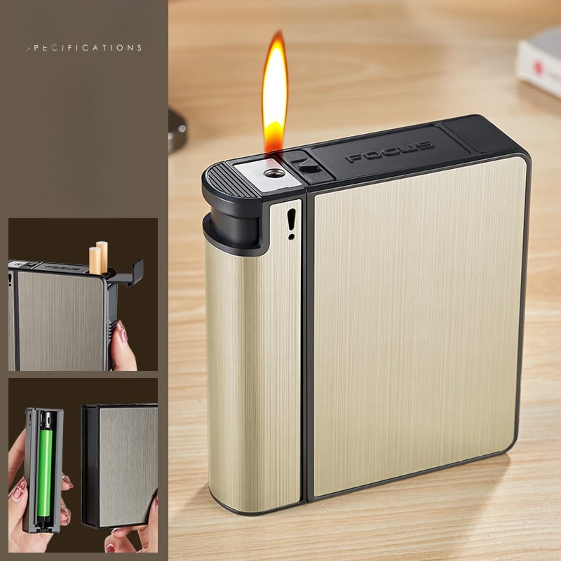 Focus Manufacturer muški automatski upaljač za cigarete s pakiranjem od 20 komada, odvojivi, višenamjenski metalni, dvostruke namjene, otporan na pritisak i vlagu