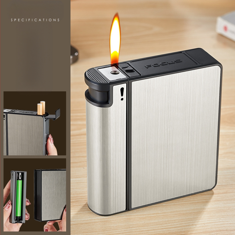 Focus Manufacturer muški automatski upaljač za cigarete s pakiranjem od 20 komada, odvojivi, višenamjenski metalni, dvostruke namjene, otporan na pritisak i vlagu