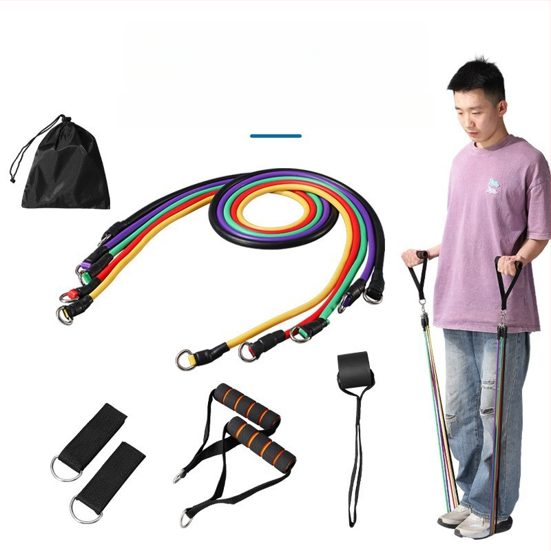 TEP11-osaline komplekt tõmbeköit, elastne multifunktsionaalne tõmbevöö, meestele ja naistele mõeldud treeningköis, tõmbeköis