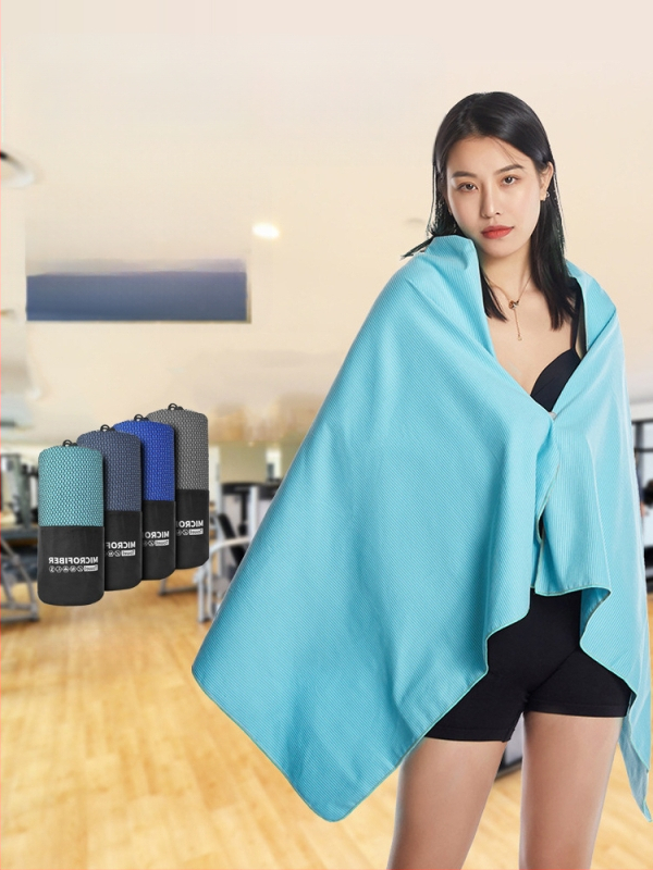 Tekstūros greitai džiūstantis maudymosi rankšluostis Greitai džiūstantis paplūdimio rankšluostis Suaugusiųjų vyrų ir moterų sportinis fitneso kelioninis nešiojamas didelis rankšluostis