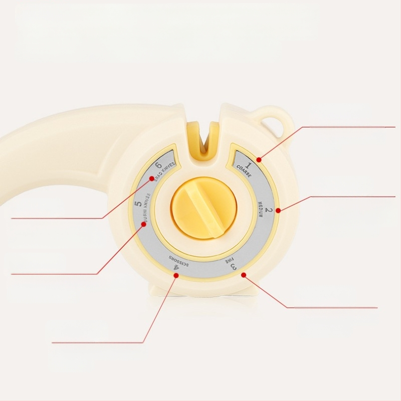 Kuus-ühes multifunktsionaalne noateritaja majapidamisköögi käärid kööginoa teritamiseks kivist noateritaja