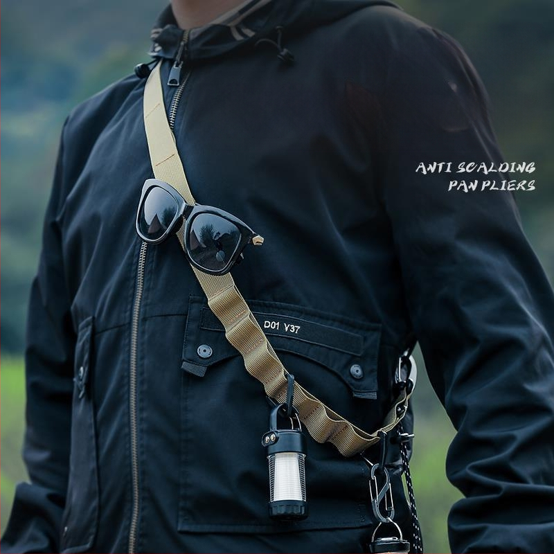 Õues telkimiseks mõeldud rippnöör, multifunktsionaalne suvaline vöö, reguleeritav pikk õlarihmaga seljakott, rippnöör, varikatuse kaelarihm