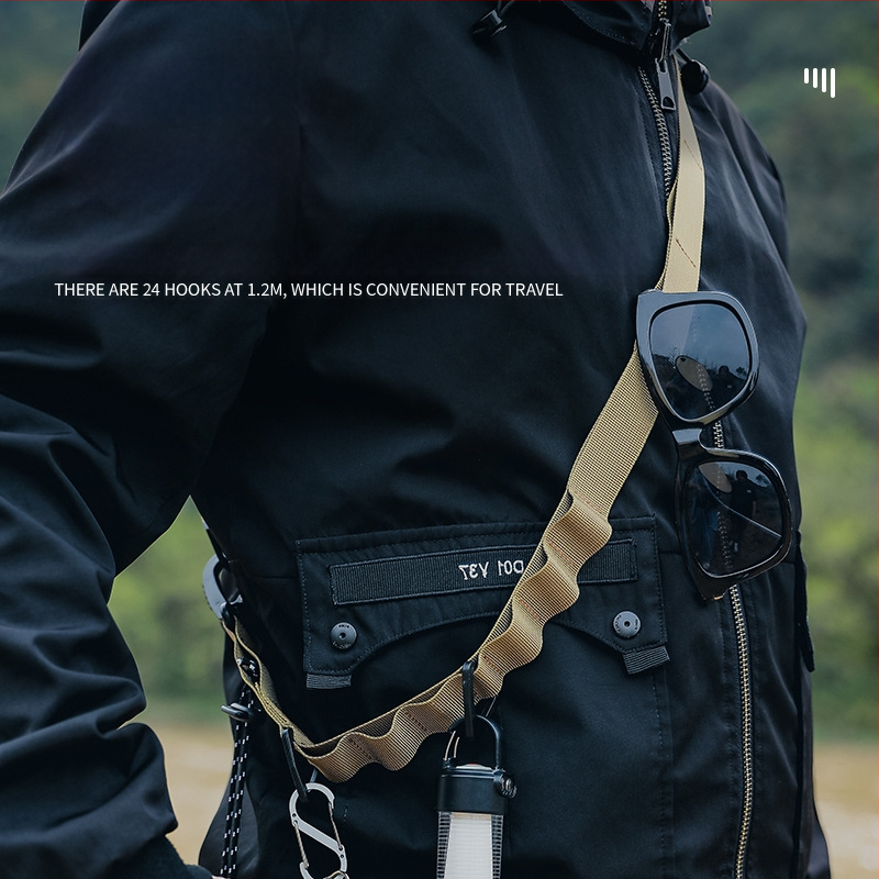 Õues telkimiseks mõeldud rippnöör, multifunktsionaalne suvaline vöö, reguleeritav pikk õlarihmaga seljakott, rippnöör, varikatuse kaelarihm