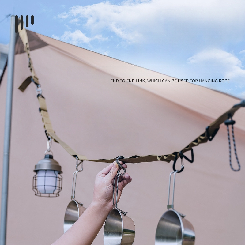 Õues telkimiseks mõeldud rippnöör, multifunktsionaalne suvaline vöö, reguleeritav pikk õlarihmaga seljakott, rippnöör, varikatuse kaelarihm