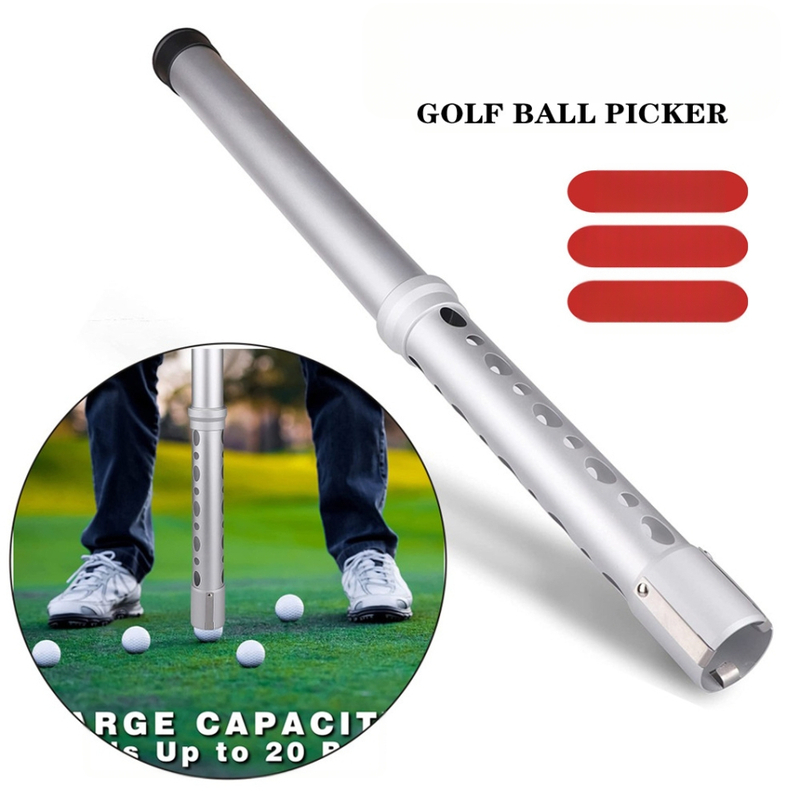 Golfi alumiiniumist palli üleskorjamistoru, ülemise ja alumise osa lihtne lahti võtta, golfipalli üleskorjamisseade Amazoni kuum müük