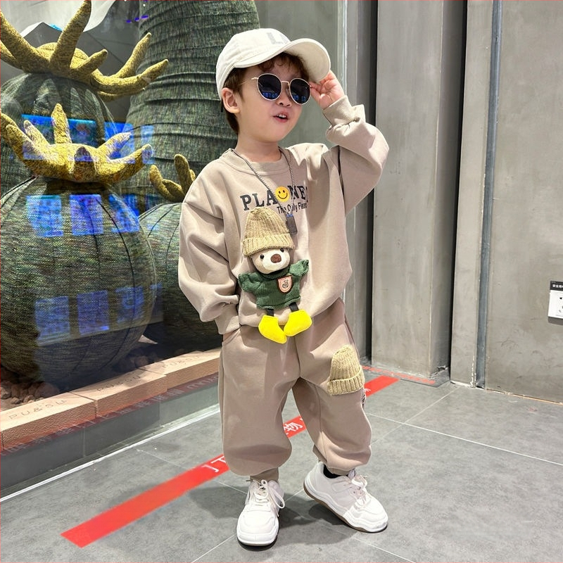 Bērnu pavasara uzvalks Vīriešu sporta apģērbs Bērnu apģērbu komplekts Tērps Zīdaiņu apģērbs Bērnu apģērbs Pavasara sprādzieni