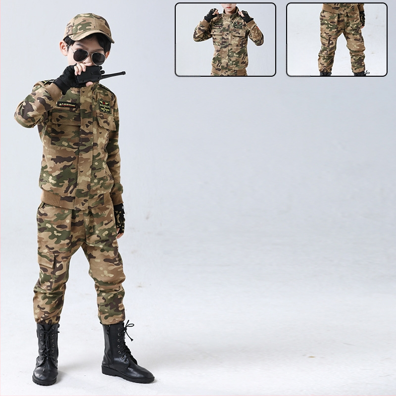 2288 Kamuflaažülikonna komplekt lastele, poistele mõeldud õuesõpradele mõeldud lahinguvorm, erivägede kamuflaažõues seiklusteks väikelastele