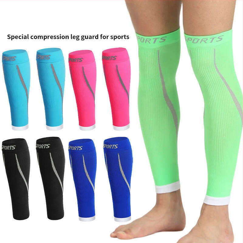 Pārrobežu sporta ikru aizsardzība Futbols Basketbols Fitness Sviedrus absorbējošas elpojošas kompresijas zeķes Elastīgas spiediena kāju aizsardzības kāju piedurknes