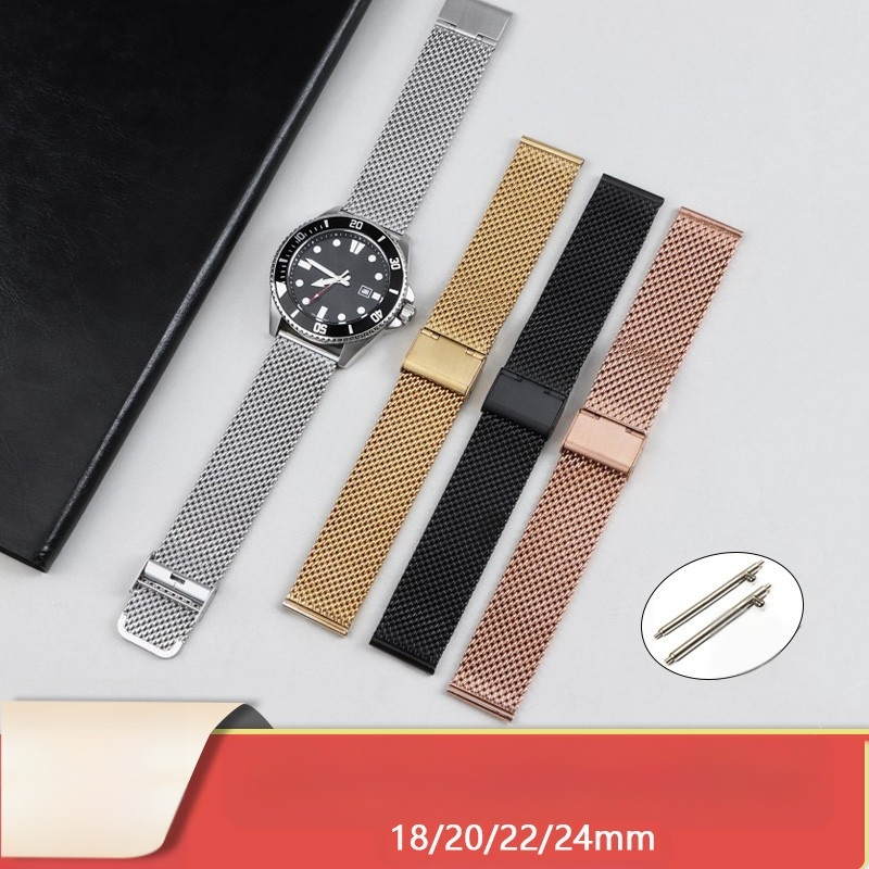 Бързо освобождаваща се каишка от неръждаема стомана с дебела тел 1.0, подходяща за Huawei Gt3/4, Samsung S 3m, каишка за часовник Lanxess