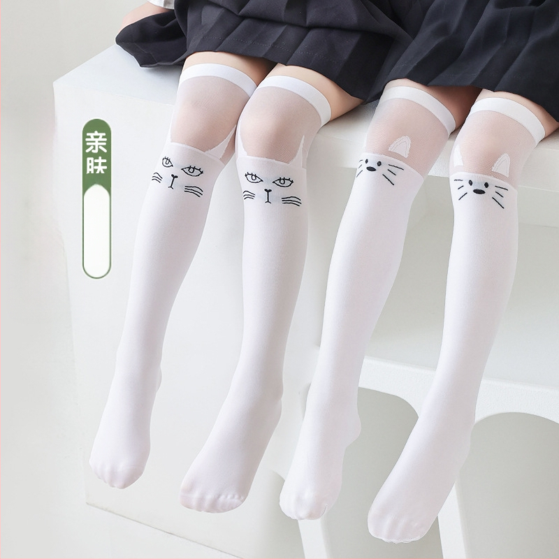 Laste sukad Suvised õhukesed tüdrukute poolpikkused sukad Tüdrukute noorsukad Sukkpüksid Üle põlve Kõrge toruga sääsevastased sokid