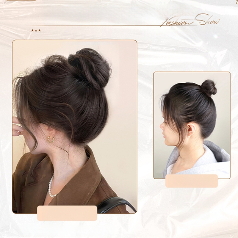 Linnupesa pallipea parukas naistele uus kõrge ja madala lipsuga juhuslik sissetõmmatav juuksepael kohev parukas juuksekott tootja hulgimüük