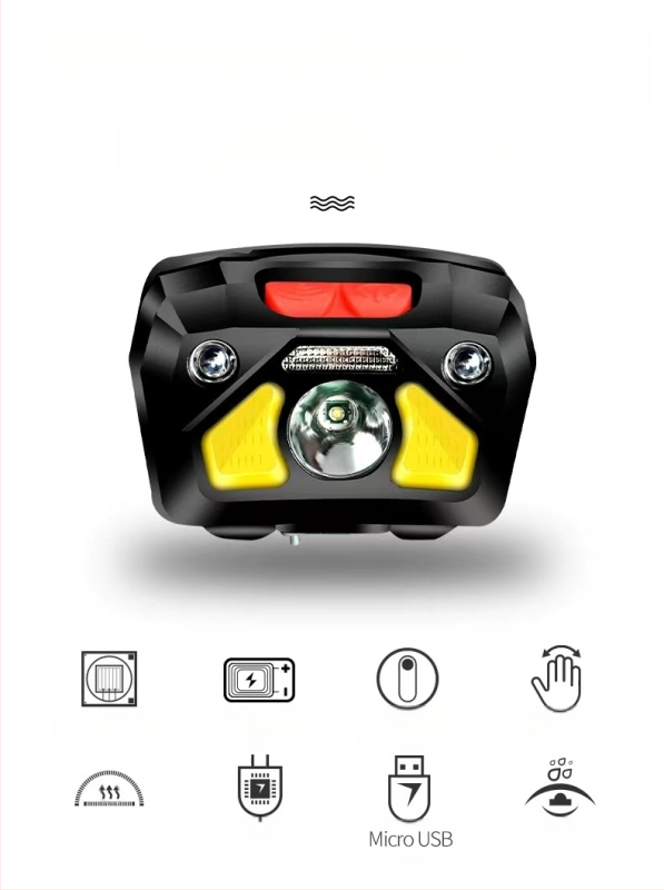 Tugeva valgusega induktsioonpealamp, üliere pea külge kinnitatav, kauakestev liitiumakuga pealamp kalapüügiks, õues uurimiseks, kaevanduslamp, taskulamp