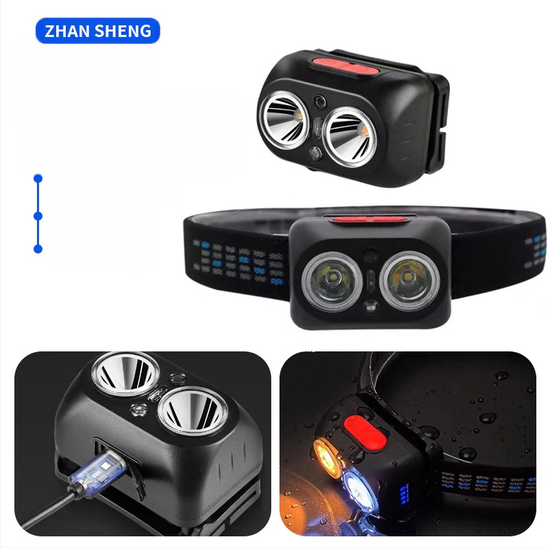 Tugeva valgusega induktsioonpealamp, üliere pea külge kinnitatav, kauakestev liitiumakuga pealamp kalapüügiks, õues uurimiseks, kaevanduslamp, taskulamp