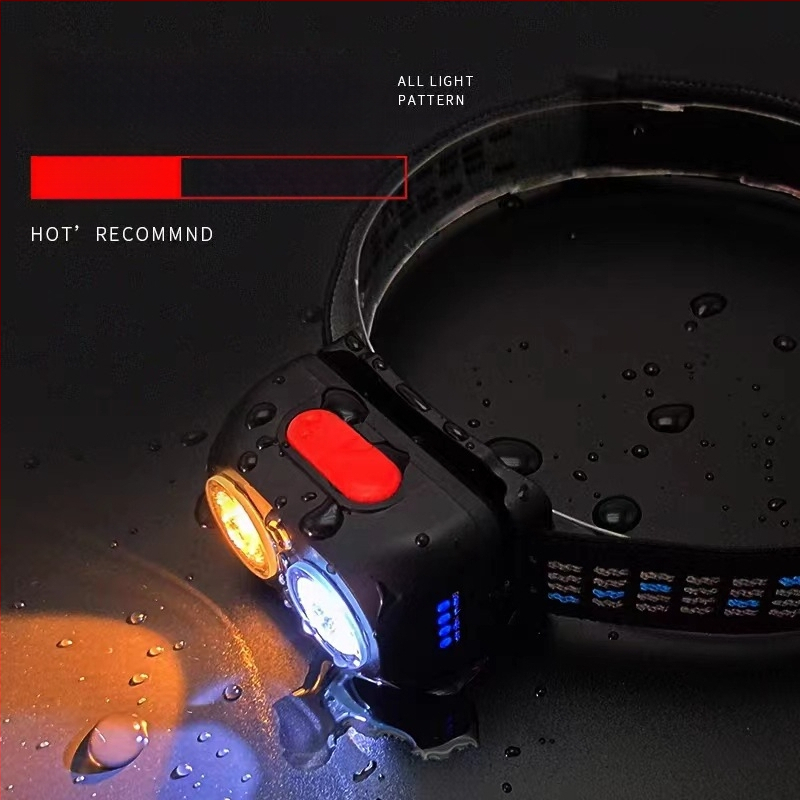 Tugeva valgusega induktsioonpealamp, üliere pea külge kinnitatav, kauakestev liitiumakuga pealamp kalapüügiks, õues uurimiseks, kaevanduslamp, taskulamp