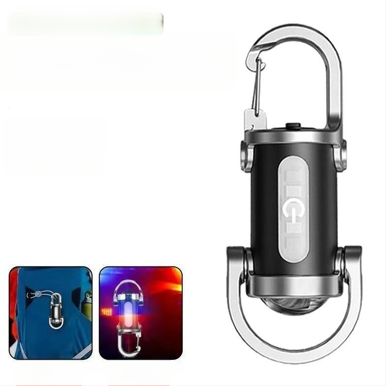 minitaskuga konksuga võtmehoidja lamp õues ere valgus polüpropüleenist LED-valgustus taskulamp