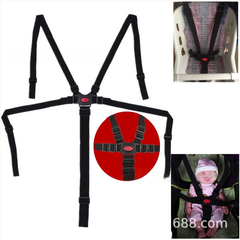 Cross-Border beebi turvavöö, reguleeritav viiepunkti turvavöö, fikseeritud jalutuskäru rihm