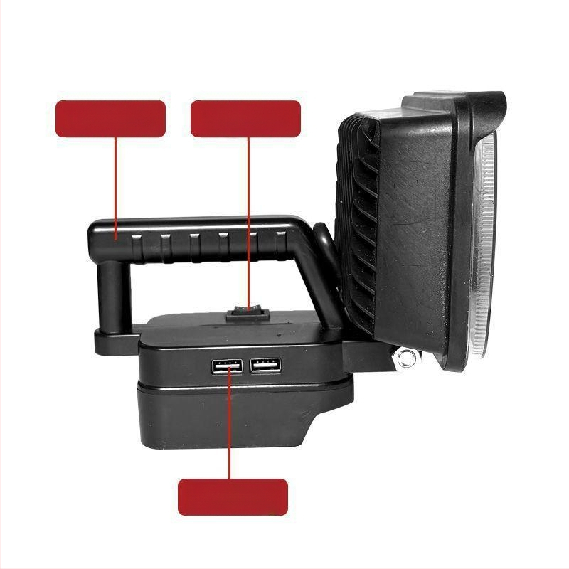 „General Art“ 48 V 88 V įrankio akumuliatoriaus įkrovimo lobių funkcija „pasidaryk pats“ lauko žvejybos LED apšvietimo darbo lempa