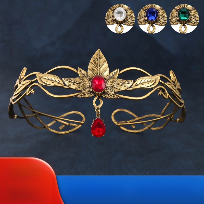 Uus piiriülene vene jumalanna otsaesise ornament Cosplay peakatte sulamist retro lehtedega peapael