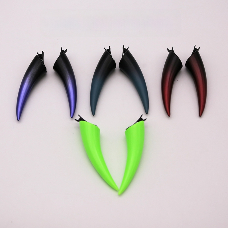 Tume gooti kuradinurga serva tangid juuste halloweeni kostüümi koomiksimustade juuste aksessuaarid juuksenõel