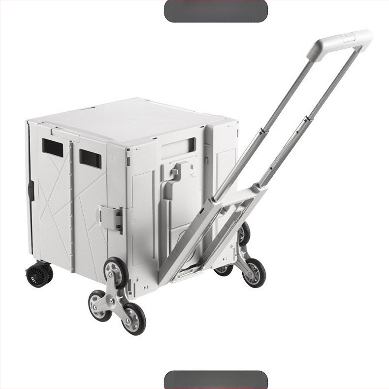 Matkakäru Kodune ostukäru Kaasaskantav käsikäru lauaplaadiga Matkakäru Kokkupandav plastkäru