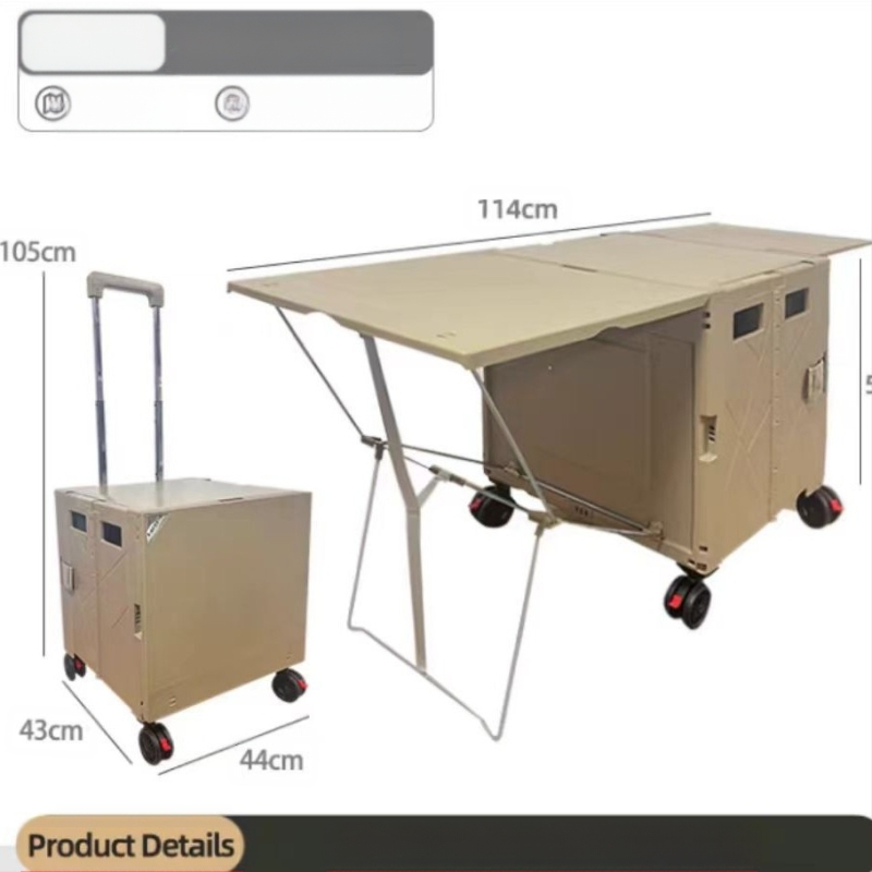 Matkakäru Kodune ostukäru Kaasaskantav käsikäru lauaplaadiga Matkakäru Kokkupandav plastkäru