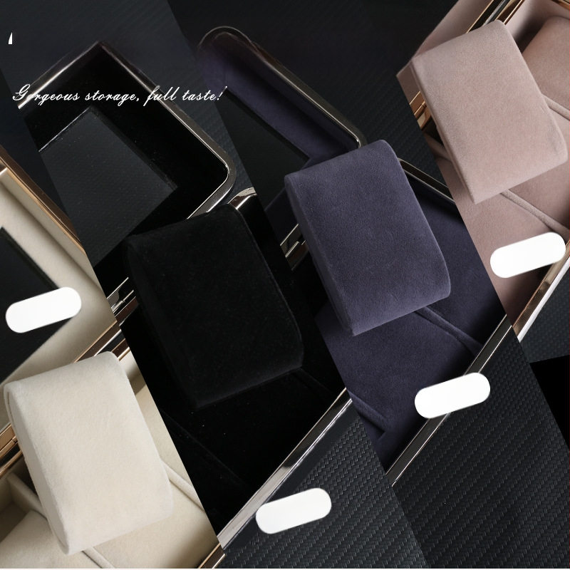 Laikrodžių dėžutė Nauja aparatūros krašto šešiaženklė laikrodžių laikymo dėžutė Aukštos klasės laikrodžių kolekcijos dėžutė Namų laikrodžių demonstravimo dėžutė