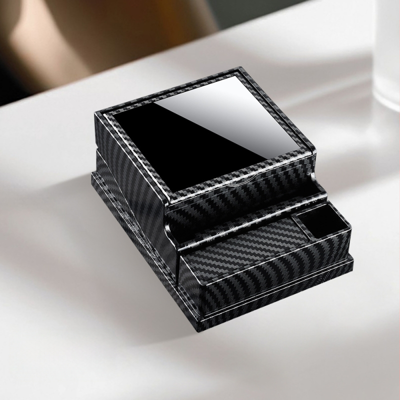 HB316 Stolná automatická dymová skrinka Automatické vyhadzovanie dymovej skrinky Pánske moderné fajčiarske doplnky Imitácia dreva Plastová dymová skrinka Super veľká kapacita