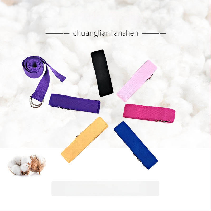 Puhast puuvillast venivöö jooganööriga venivöö spordi- ja fitness-venivöö reguleeritav jooga abivöö avatud õlaga