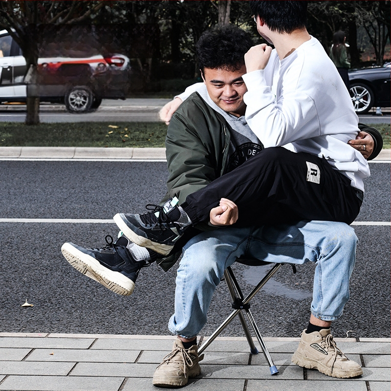 Третото поколение универсален преносим външен стол с патерица, многофункционален сгъваем стол с двойна функция за ходене с бастун и стол с патерица за възрастни хора