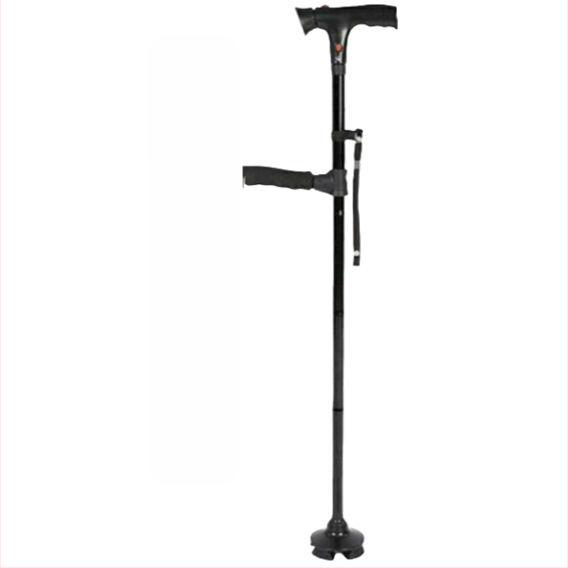 Противоплъзгаща се бастун, четирикраки патерици, телескопични сгъваеми леки патерици от алуминиева сплав, многофункционални патерици с леко регулиране