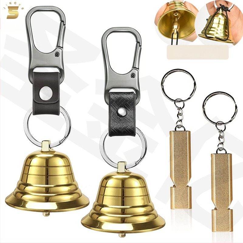 Σφυρίχτρα επιβίωσης με αρκούδα, πεζοπορία, κάμπινγκ, ορειχάλκινο σακίδιο πλάτης, κρεμαστό κόσμημα, ιππασία, ψάρεμα, αναρρίχηση, κάμπινγκ, καμπάνα