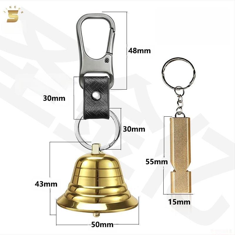 Σφυρίχτρα επιβίωσης με αρκούδα, πεζοπορία, κάμπινγκ, ορειχάλκινο σακίδιο πλάτης, κρεμαστό κόσμημα, ιππασία, ψάρεμα, αναρρίχηση, κάμπινγκ, καμπάνα