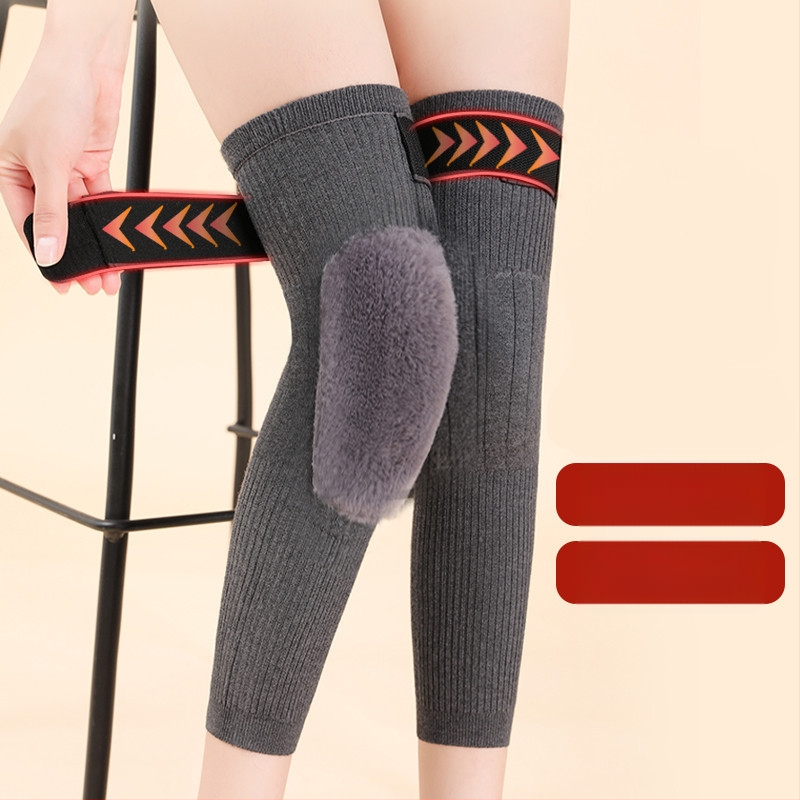 Täidetud põlvekaitsmed meestele ja naistele vanade külmade jalgade soojas hoidmiseks, eakate liigesed, jalapadjad külmarattasõidu vältimiseks, pikendatud ja paksendatud sügisel ja talvel