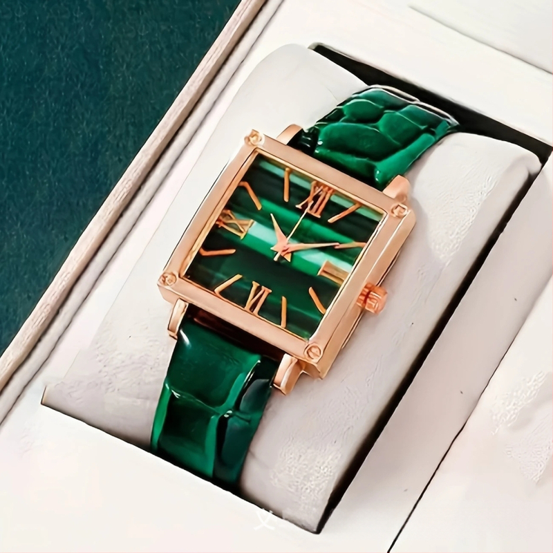 Tiktok-stiilis väike roheline käekell, retro internetikuulsuste kerge luksuskell, niššnaiste käekell, värske ja lihtne tudengitele mõeldud kerge luksusmood