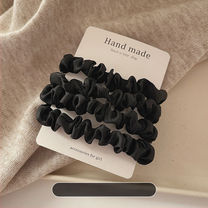 Spalva: Elegantiškas, spalvų derinys, plonosios žarnos plaukų raištelis, atlasinis, keturių dalių rinkinys, plaukų raištelis, guminė virvė, plaukų aksesuarai