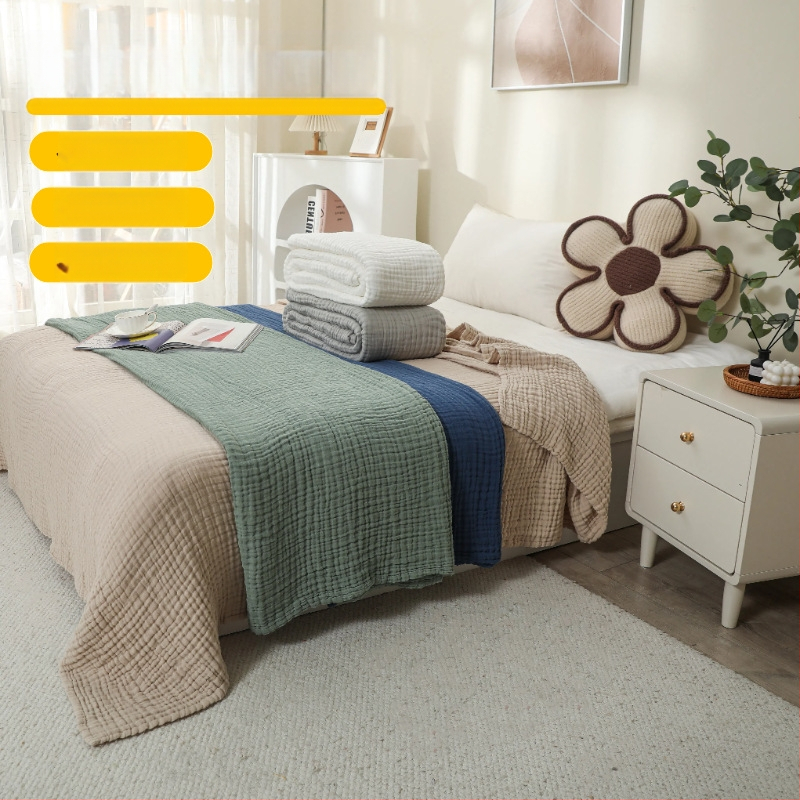 2024 m. tarpvalstybinė užsienio prekyba „Amazon“ populiarus marlės užvalkalas lovos užtiesalas keturių sezonų universalus patogus kvėpuojantis rankšluostis