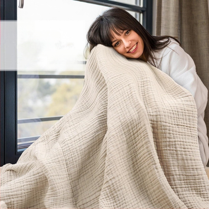 2024 m. tarpvalstybinė užsienio prekyba „Amazon“ populiarus marlės užvalkalas lovos užtiesalas keturių sezonų universalus patogus kvėpuojantis rankšluostis