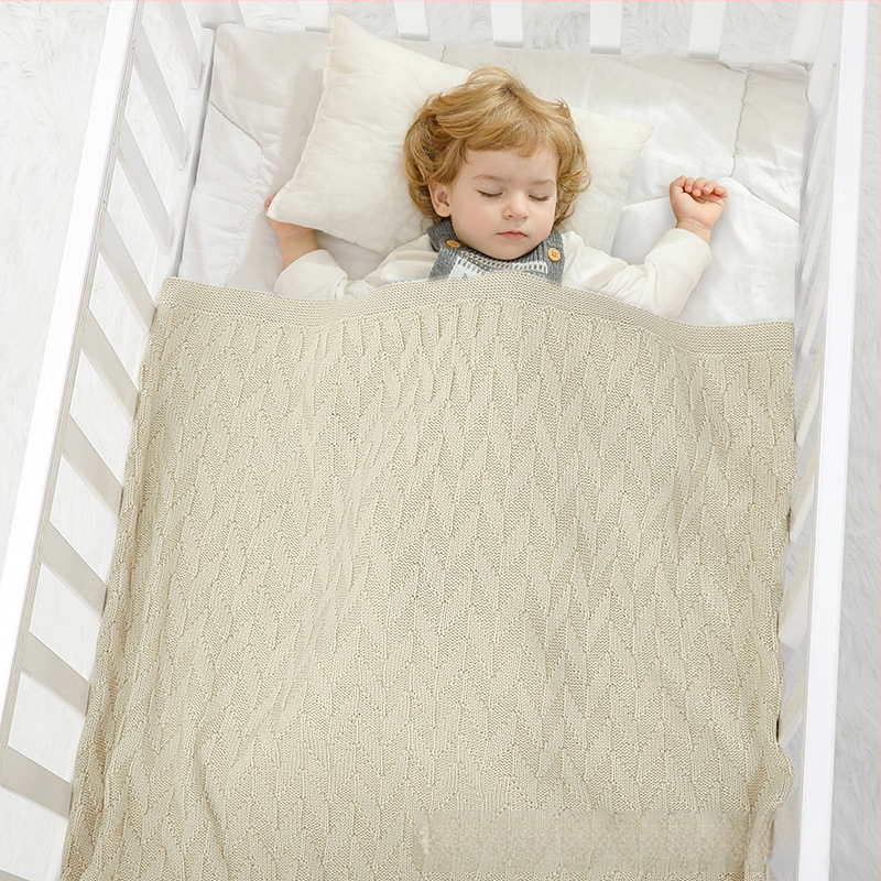 Kuum müük beebile sügise alguses uue beebi kootud ühevärviline tekk laste lihtne tekk konditsioneeriga tekk beebile