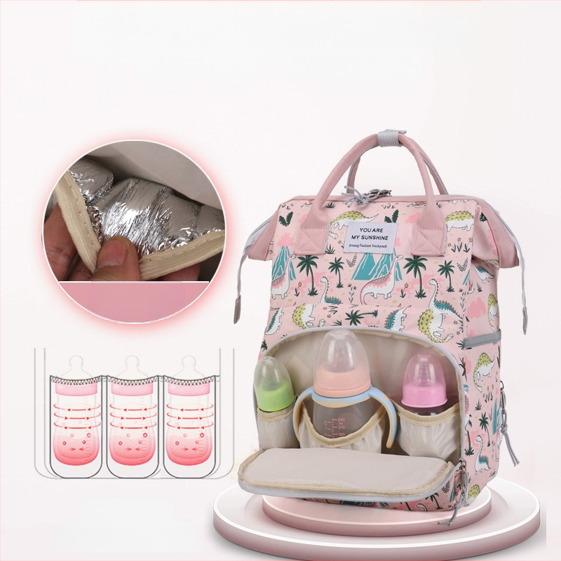 Piiriülene hulgimüügi trükitud seljakott emmekott suure mahutavusega uus naiste seljakott piimaga emmekott emale ja beebile