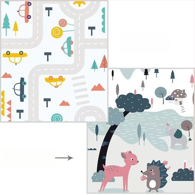 Beebi roomamine paksendatud kokkupandav kokkupandav kodu laste elutoa beebipõrandamatt vahtplastist lõhnatu matt