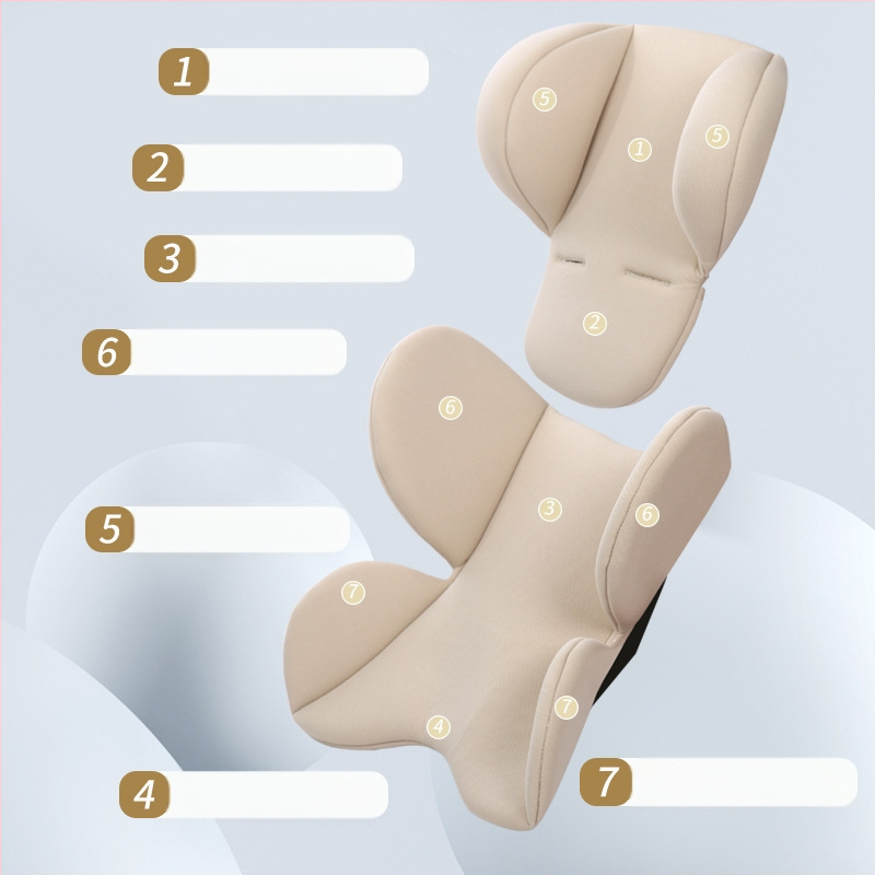 Laste turvaistmepadi mähkimismatt, korvkäru, nelja aastaaja universaalne vöötoe peatoe fikseeritud padi