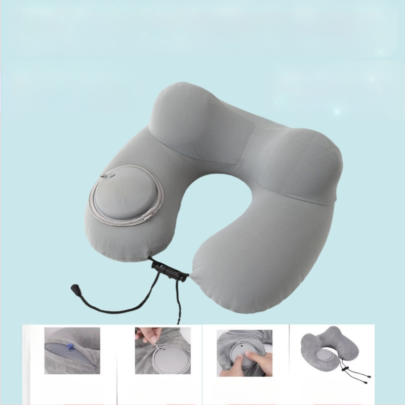 Pripučiama pagalvė „Press Hump“, biuro namams, kaklo pagalvė, sulankstoma, nešiojama, kelioninė, lėktuvo, automobilio pagalvė