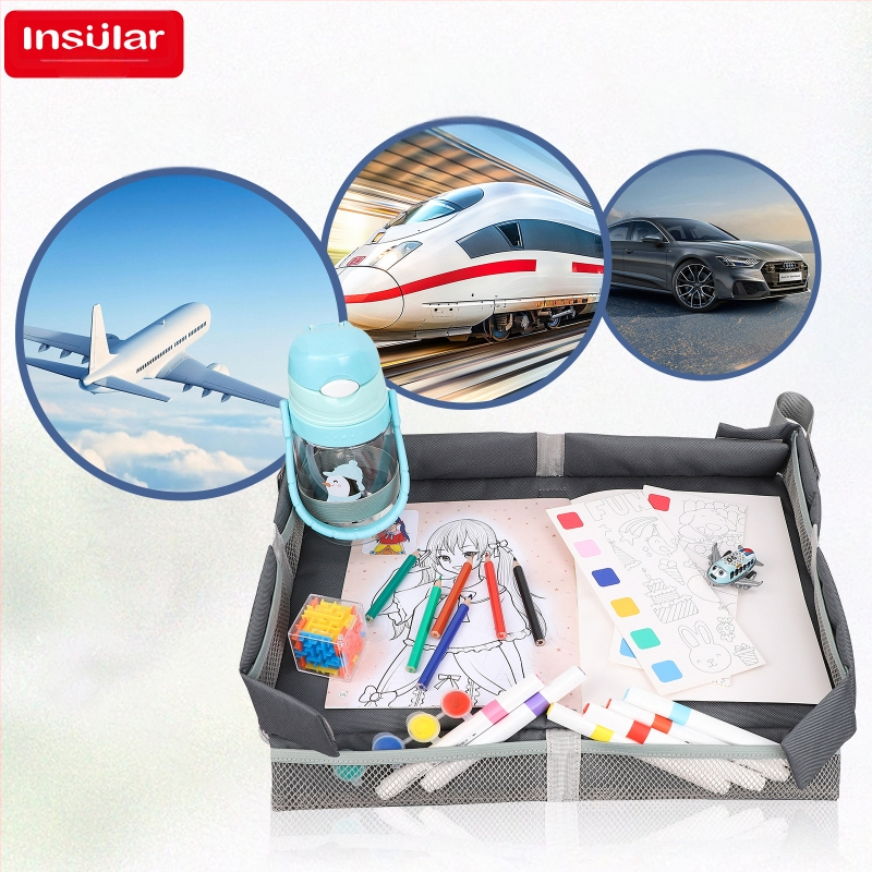 Πτυσσόμενο Παιδικό Αεροπλάνο Ταξιδιωτικό Τραπέζι Σετ Παιχνιδιών Τσάντα Αποθήκευσης Παιχνιδιών Τρένο Τραπεζαρία Δίσκος Τσάντα Αποθήκευσης Παιχνιδιών