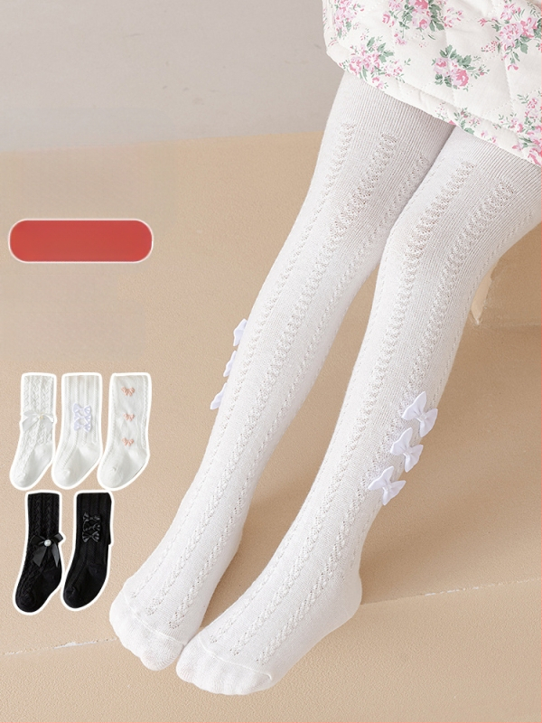 Gyerek harisnyanadrág, fehér lányka leggings, tavaszi és őszi lányka üreges zokni, babaleggings, nyári vékony