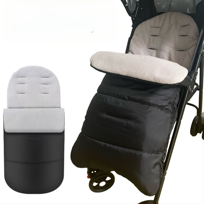 Ratiņu pēdas pārvalks, ratiņu guļammaiss, ratiņu kokvilnas spilventiņš, bērnu ratiņu vēja necaurlaidīgs pārvalks, ziemas sabiezināts silts sēdekļa spilvens