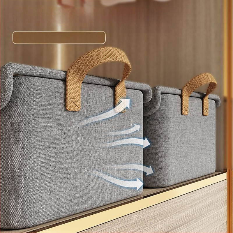 Katioonne hoiukast kaanega, terasraamiga hoiukast, kokkupandav riidekapp, kaasaskantav riidest riiete hoiukorv