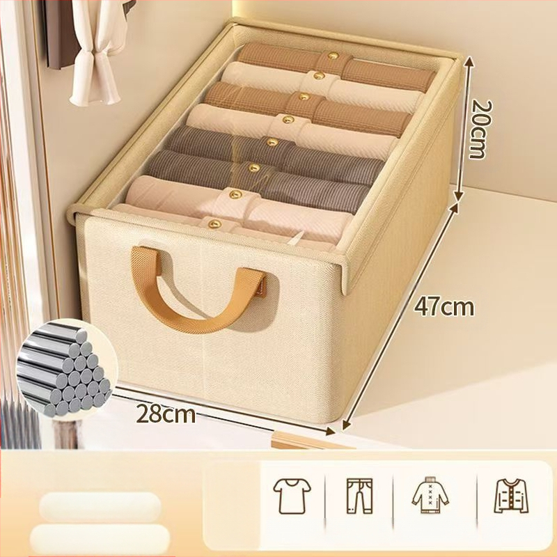 Katioonne hoiukast kaanega, terasraamiga hoiukast, kokkupandav riidekapp, kaasaskantav riidest riiete hoiukorv